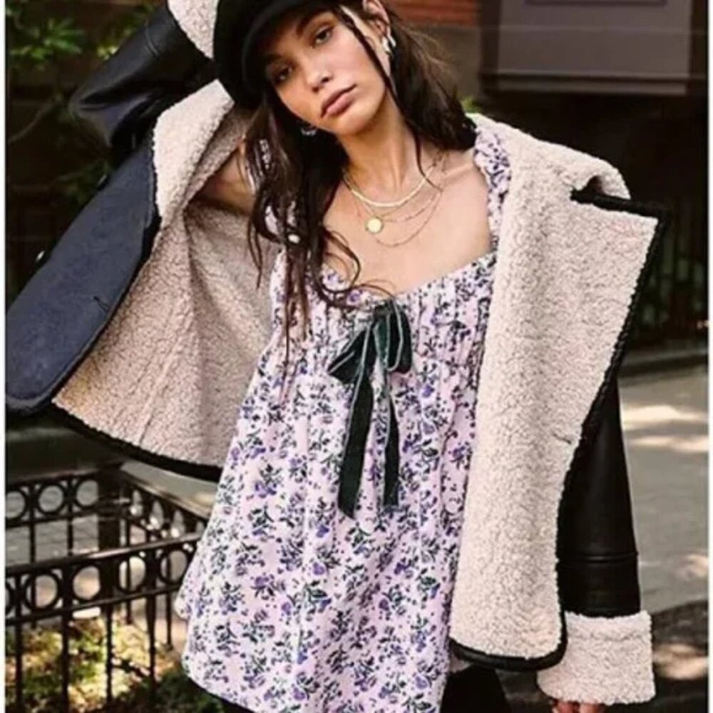 *NEW* Free People Gaia Tunic / Mini Corduroy Dress with Velvet Ribbon